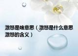 激怒是啥意思（激怒是什么意思激怒的含义）