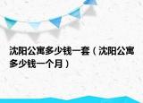 沈阳公寓多少钱一套（沈阳公寓多少钱一个月）