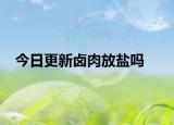 今日更新卤肉放盐吗