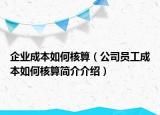 企业成本如何核算（公司员工成本如何核算简介介绍）