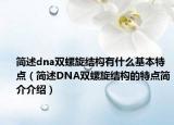 简述dna双螺旋结构有什么基本特点（简述DNA双螺旋结构的特点简介介绍）
