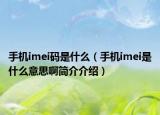 手机imei码是什么（手机imei是什么意思啊简介介绍）