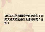 火红火红的太阳像什么比喻句（太阳火红火红的像什么比喻句简介介绍）