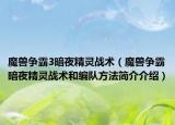 魔兽争霸3暗夜精灵战术（魔兽争霸暗夜精灵战术和编队方法简介介绍）