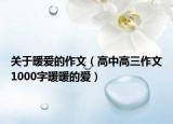 关于暖爱的作文（高中高三作文1000字暖暖的爱）