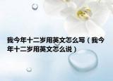 我今年十二岁用英文怎么写（我今年十二岁用英文怎么说）