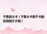 千焦和大卡（千焦大卡和千卡的区别简介介绍）