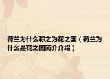 荷兰为什么称之为花之国（荷兰为什么是花之国简介介绍）