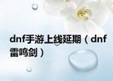 dnf手游上线延期（dnf雷鸣剑）