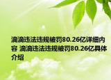 滴滴违法违规被罚80.26亿详细内容 滴滴违法违规被罚80.26亿具体介绍