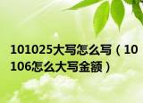 101025大写怎么写（10106怎么大写金额）