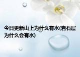 今日更新山上为什么有水(岩石层为什么会有水)