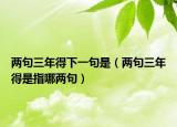 两句三年得下一句是（两句三年得是指哪两句）