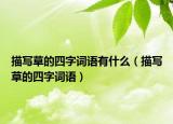 描写草的四字词语有什么（描写草的四字词语）