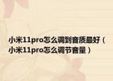 小米11pro怎么调到音质最好（小米11pro怎么调节音量）
