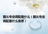 服从专业调配是什么（服从专业调配是什么意思）