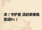 求（守护星 活的更像我歌词lrc）