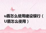 u盾怎么使用建设银行（U盾怎么使用）
