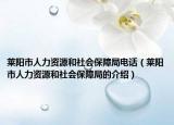 莱阳市人力资源和社会保障局电话（莱阳市人力资源和社会保障局的介绍）