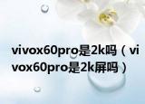 vivox60pro是2k吗（vivox60pro是2k屏吗）