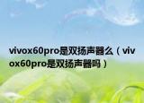 vivox60pro是双扬声器么（vivox60pro是双扬声器吗）