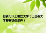 自费可以上哪些大学（上自费大学都有哪些条件）