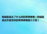 狗猫鼠表达了什么样的思想感情（狗猫鼠表达作者怎样的思想感情简介介绍）