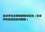 安卓手机在哪里删除安装包（安卓手机安装包如何删除）