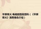 平原烽火 电视剧百度百科（《平原烽火》演员角色介绍）