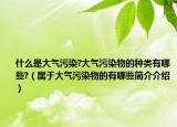 什么是大气污染?大气污染物的种类有哪些?（属于大气污染物的有哪些简介介绍）
