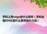 手机上有edge是什么意思（手机出现EDGE是什么意思简介介绍）