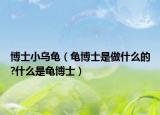 博士小乌龟（龟博士是做什么的?什么是龟博士）