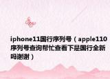 iphone11国行序列号（apple110序列号查询帮忙查看下是国行全新吗谢谢）