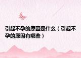 引起不孕的原因是什么（引起不孕的原因有哪些）