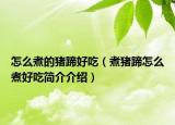 怎么煮的猪蹄好吃（煮猪蹄怎么煮好吃简介介绍）