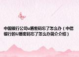 中国银行公司u盾密码忘了怎么办（中信银行的U盾密码忘了怎么办简介介绍）