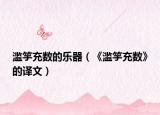 滥竽充数的乐器（《滥竽充数》的译文）