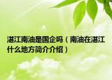 湛江南油是国企吗（南油在湛江什么地方简介介绍）