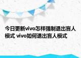 今日更新vivo怎样强制退出盲人模式 vivo如何退出盲人模式
