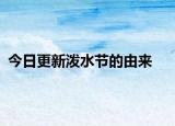 今日更新泼水节的由来
