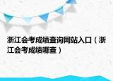 浙江会考成绩查询网站入口（浙江会考成绩哪查）