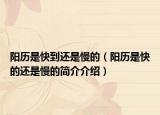 阳历是快到还是慢的（阳历是快的还是慢的简介介绍）