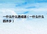 一什么什么通成语（一什么什么的水乡）