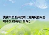 麦克风怎么开混响（麦克风自带混响怎么去掉简介介绍）