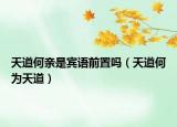 天道何亲是宾语前置吗（天道何为天道）