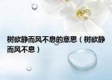 树欲静而风不息的意思（树欲静而风不息）