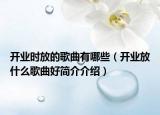 开业时放的歌曲有哪些（开业放什么歌曲好简介介绍）
