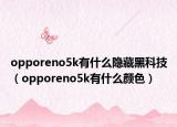opporeno5k有什么隐藏黑科技（opporeno5k有什么颜色）