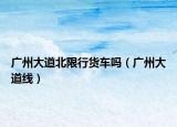 广州大道北限行货车吗（广州大道线）