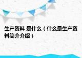 生产资料 是什么（什么是生产资料简介介绍）
